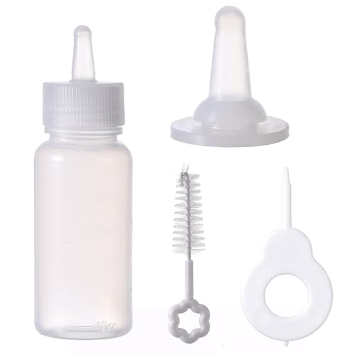 MLWSKERTY 4 x Haustier-Futterflasche für Kätzchen, Tier-Trinkwerkzeug, Silikon, für Neugeborene, Katzen und Hunde MLWSKERTY 4 x Haustier-Futterflasche für Kätzchen, Tier-Trinkwerkzeug, Silikon, für Neugeborene, Katzen und Hunde von MLWSKERTY