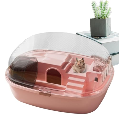 MLqkpwy Zwerghamsterkäfig, Rennmauskäfig | Klares Acryl-Mäusehaus und Lebensräume - Kleintier-Lebensräume für Hamster, Rennmäuse und Mäuse, inklusive Wasserflasche, Laufrad, Futternapf und von MLqkpwy