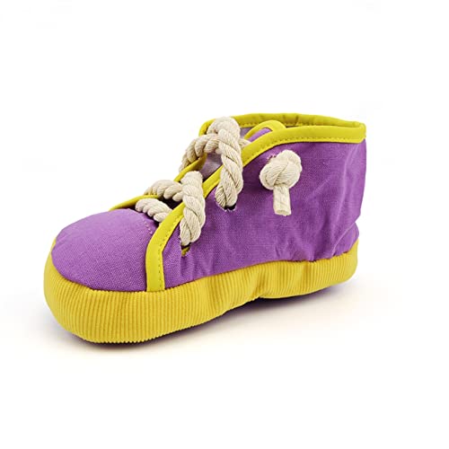 MNEVZX Haustierspielzeug Kauspielzeug für Hunde Bissfeste Schuhe, Haustierspielzeug, Katzen, quietschen, bissfest, saubere Zähne, Seil, Kauspielzeug für Hunde(Purple) von MNEVZX