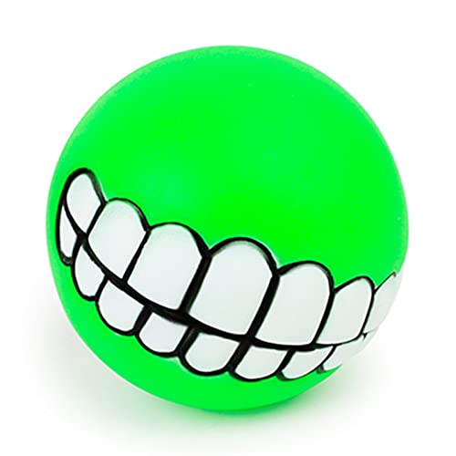 MNEVZX Haustierspielzeug Kauspielzeug für Hunde Haustier Hund Katze Spielzeug Ball Kauen Leckerli Halter Zahnreinigung Quietschen Spielzeug Hund Welpen Training(Green) von MNEVZX