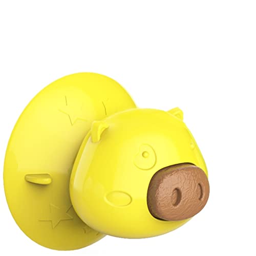 MNEVZX Haustierspielzeug Kauspielzeug für Hunde Haustier Hund Spielzeug interaktive Leckbälle Haustier Hund Katze Welpen Kauspielzeug Ball Zähne Kauspielzeug(Yellow) von MNEVZX