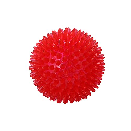 MNEVZX Haustierspielzeug Kauspielzeug für Hunde Haustier-Hundespielzeug, bissfest, quietschendes Spielzeug, Dornen-Stacheldraht-Reinigungs-Molar-Kauspielzeug(Purple,16cm) von MNEVZX