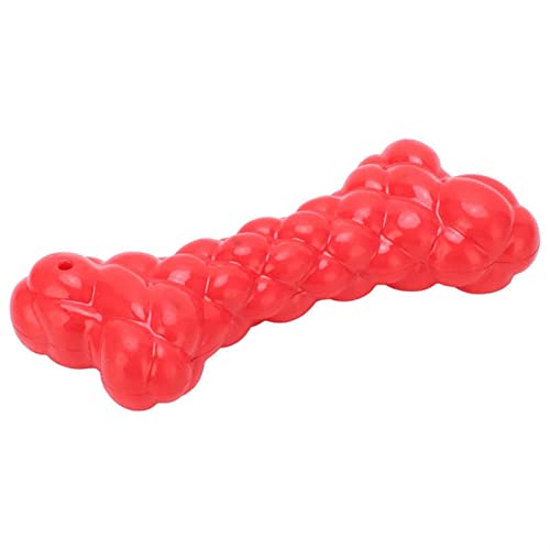 MNEVZX Haustierspielzeug Kauspielzeug für Hunde Hundespielzeug, multifunktionales Hundespielzeug mit weichem Knochen, quietschendes Spielzeug für kleine, mittelgroße und große Rassen(Red) von MNEVZX