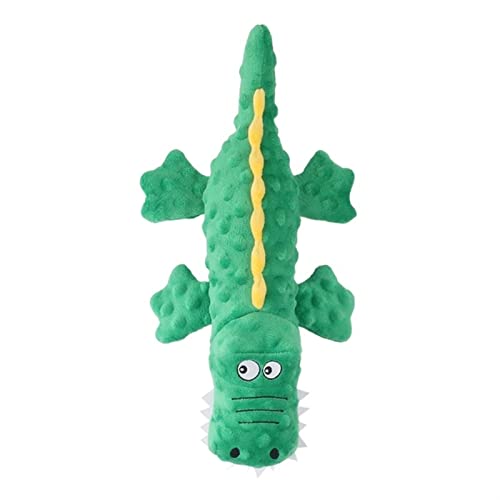 MNEVZX Haustierspielzeug Kauspielzeug für Hunde Oktopus Krokodil Quietschen Hundespielzeug Tintenfisch Welpe Plüsch Haustier Spielzeug Katzenzubehör(Crocodile Green) von MNEVZX