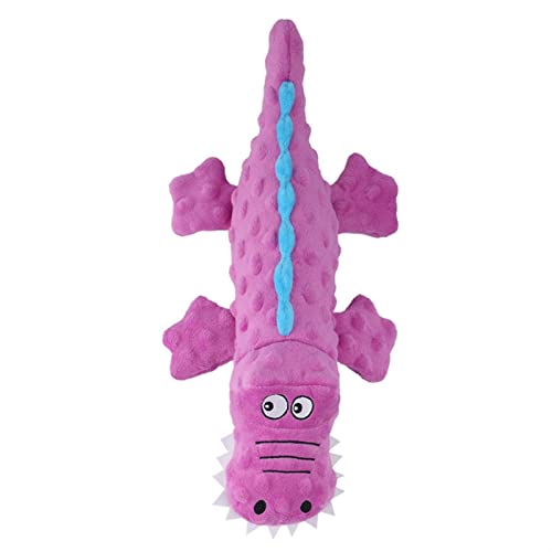 MNEVZX Haustierspielzeug Kauspielzeug für Hunde Oktopus Krokodil Quietschen Hundespielzeug Tintenfisch Welpe Plüsch Haustier Spielzeug Katzenzubehör(Crocodile Purple) von MNEVZX