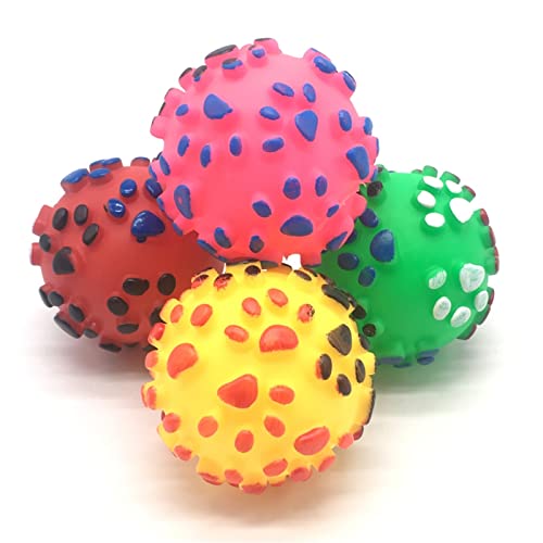 MNEVZX Haustierspielzeug Kauspielzeug für Hunde Welpen Katze Ball Zähne Spielzeug Kauen Sound Quietschen Spielzeug Heimtierbedarf Hunde Spielzeug Haustiere(Black) von MNEVZX