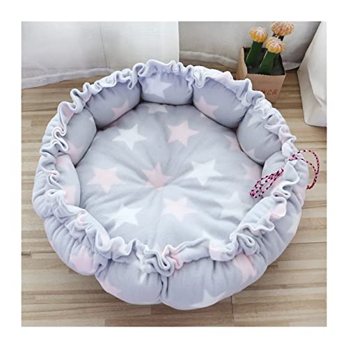 MNEVZX Hundebett 17 Farben, superweiches, warmes Katzenbett, verstellbare Hundematte, Haustier-Schlafkorb, rund, flauschig Haustierbett(9,55cm Outer diamete) von MNEVZX