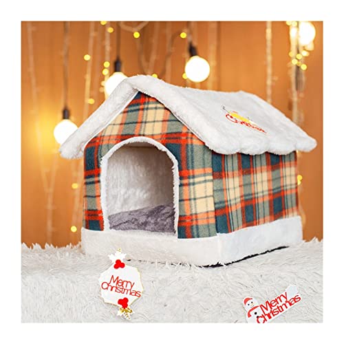 MNEVZX Hundebett Großes Haustier-Hundebett, Katzenhaus, Höhle, bequemer Druck, Zwingermatte für Haustiere, Welpen, Winter, Sommer Haustierbett(4,M) von MNEVZX