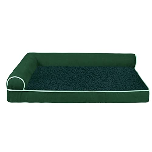 MNEVZX Hundebett Haustier-Hundebett, bequemes Hundesofa, warme Zwinger, große und kleine Haustiere, herausnehmbare Matratze Haustierbett(Dark Green,XL 100x60x16cm) von MNEVZX