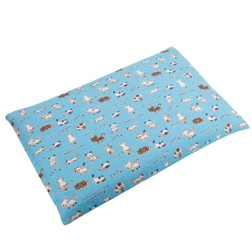 MNEVZX Hundebett Hundebettmatte Hundehütte Weiches Haustier Katzenbetten Decke Kissen Kleine Mittelgroße Hunde Haustierbett(Blue,55x80cm) von MNEVZX