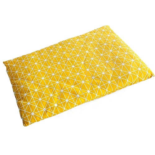 MNEVZX Hundebett Hundebettmatte Hundehütte Weiches Haustier Katzenbetten Decke Kissen Kleine Mittelgroße Hunde Haustierbett(Yellow,40x55cm) von MNEVZX