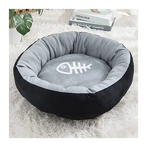 MNEVZX Hundebett Katzenbett mit Fischgräten, rund, kurz, Plüsch, kleine Haustierhausmatte, Chihuahua-Zwinger für Heimtierbedarf Haustierbett(1,Inner 20cm 0-1kg) von MNEVZX