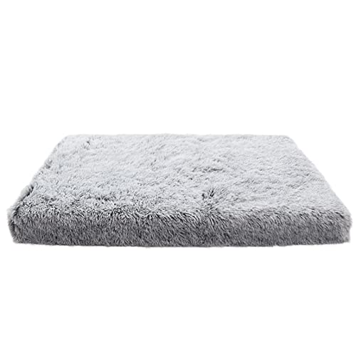 MNEVZX Hundebett Langes Plüsch-Hundebett, Sofakissen für große Hunde, Kissen, Decke, weiches Fleece, Welpenmatte Haustierbett(Gray,XL(100x60x7cm)) von MNEVZX