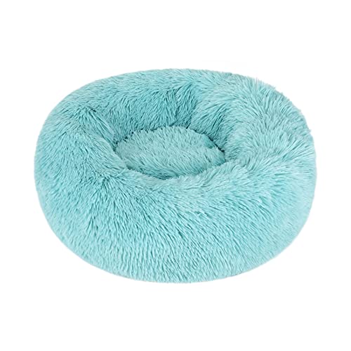 MNEVZX Hundebett Luxuriöses weiches Plüsch-Hundebett, runde Form, Schlafsack, Zwinger, Katze, Welpe, Schlafsofa, Haustierhaus Haustierbett(Mint Green,XXL Diameter 100cm) von MNEVZX