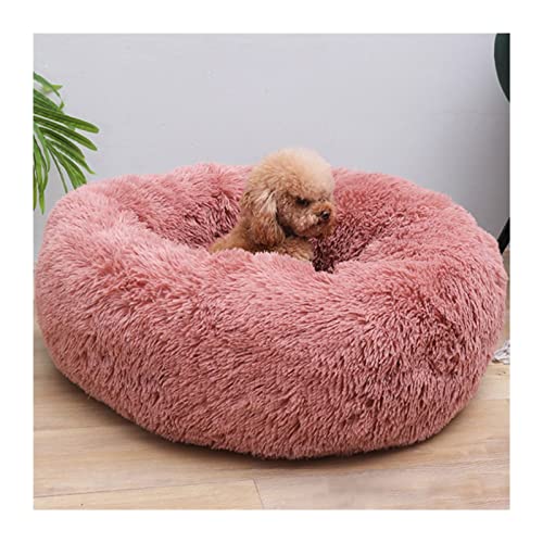 MNEVZX Hundebett Runde Form Schlafsack Zwinger Katze Welpen Schlafsofa Haustier Haus Winter Warme Betten Kissen Katzenbett Haustierbett(A10,XL Diameter 80cm) von MNEVZX