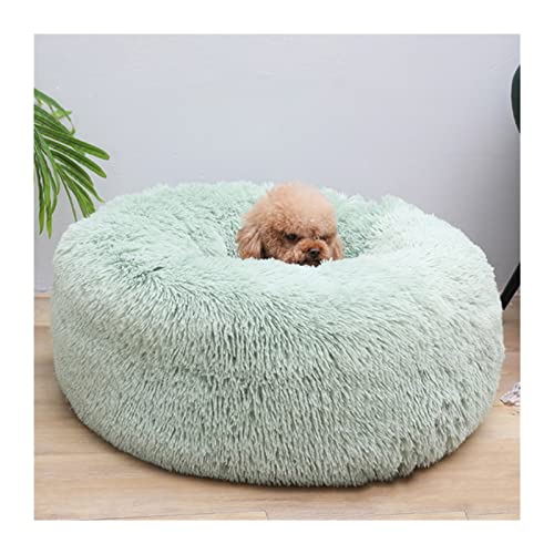 MNEVZX Hundebett Runde Form Schlafsack Zwinger Katze Welpen Schlafsofa Haustier Haus Winter Warme Betten Kissen Katzenbett Haustierbett(A3,L Diameter 70cm) von MNEVZX