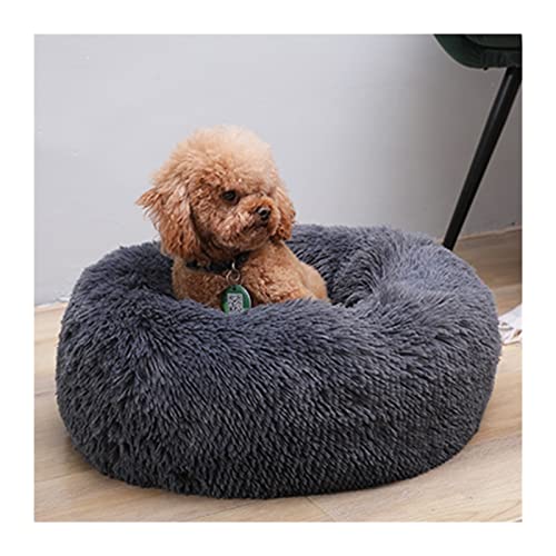 MNEVZX Hundebett Runde Form Schlafsack Zwinger Katze Welpen Schlafsofa Haustier Haus Winter Warme Betten Kissen Katzenbett Haustierbett(A6,XL Diameter 80cm) von MNEVZX