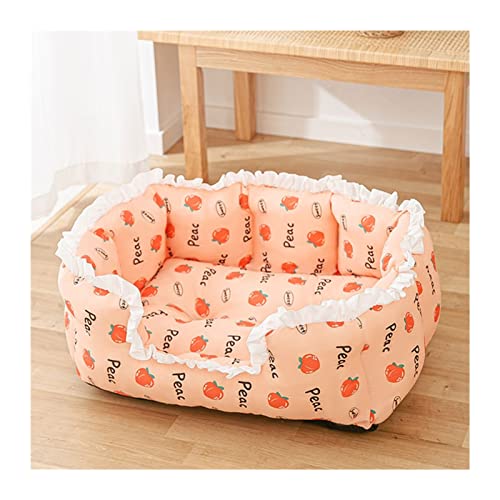 MNEVZX Hundebett Sommer Katzenbett Haus Katzenbett Kleines Hundehaus Kissen Schlafsofa Katzenhaus Haustierbett Haustierzelt Haustierbett(Pink,S) von MNEVZX