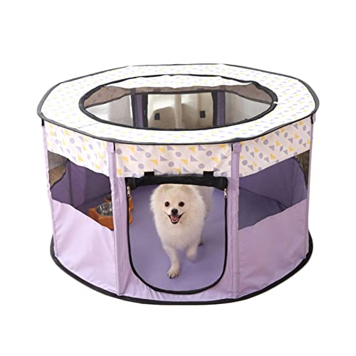 MNEVZX Hundebett Vollständig geschlossenes Haustierzelt Katzen- und Hundeproduktionsbox Haustiere bereit zur Geburt Hundezwingerbetten Haustierbett(Purple,L 110x60CM) von MNEVZX