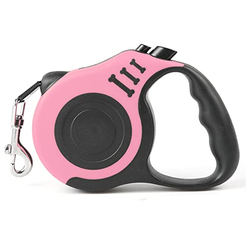 MNEVZX Hundeleine 3m/5m Hundeleine Automatisch einziehbare Verlängerung Puppy Walking Running Lead Roulette Hundeleine zum Trainieren(Pink,3m) von MNEVZX