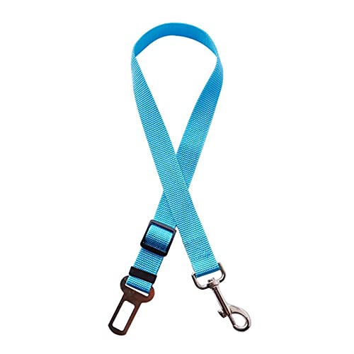 MNEVZX Hundeleine Auto-Sicherheitsgurt für Hunde und Katzen, verstellbar für kleine, mittelgroße Hunde, Reiseclip, Heimtierbedarf Hundeleine zum Trainieren(Sky Blue) von MNEVZX