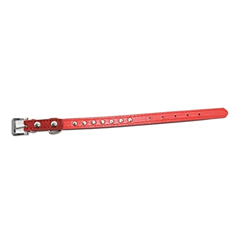 MNEVZX Hundeleine Hundehalsbänder für kleine und mittelgroße Hunde, Strass-Umhängeband, Welpenhalsband, Katzen Hundeleine zum Trainieren(Red,XS) von MNEVZX