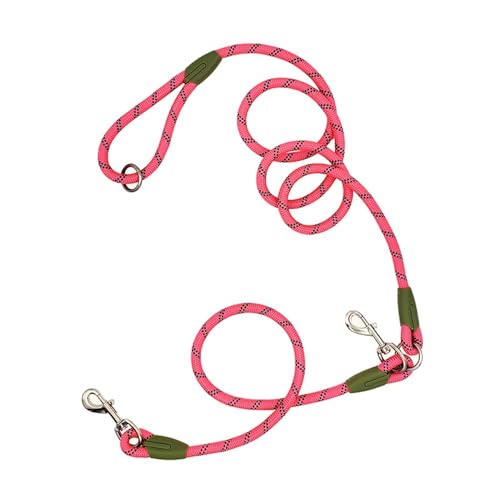 MNEVZX Hundeleine Hundeleine Traktionsseil Nylon Pet Lead Belt Schultergurte für kleine große Hunde Hundeleine zum Trainieren(Pink) von MNEVZX