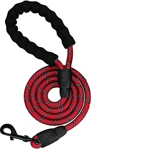 MNEVZX Hundeleine Nylon Hundeleine Training Laufseil für mittelgroße Hunde Starke Bleileinen Hundeleine zum Trainieren(Red) von MNEVZX