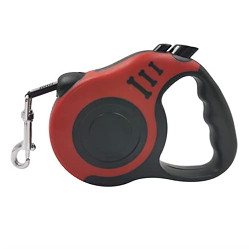 MNEVZX Hundeleine Pet Automatische einziehbare Zugseil Hundeleine Einziehbare Hundekette Heimtierbedarf Hundeleine zum Trainieren(B-red,3 M) von MNEVZX