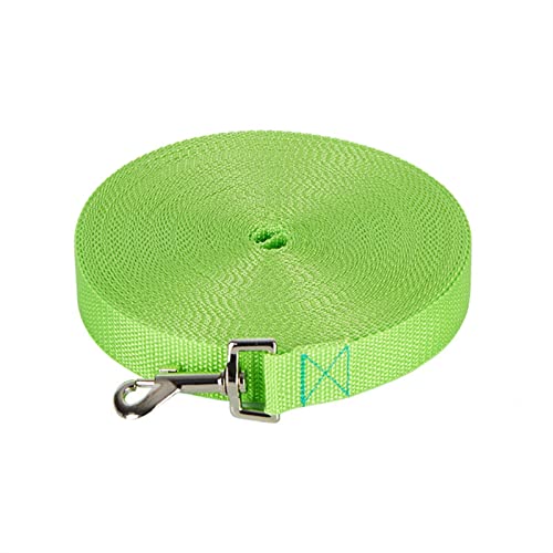 MNEVZX Hundeleine Polyester-Haustierleine-Hundeleine-Hundezubehör für kleine und große1.5-15M Hundeleine zum Trainieren(Light Green,12M) von MNEVZX