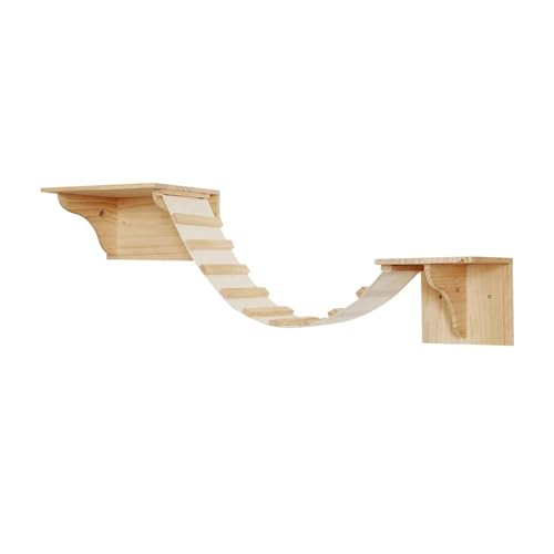 MNEVZX katzenbaum Cat Condo Villa Holzkatzen Klettern Schwimmendes Regal Kätzchenhaus Wandmöbel für Schlafen und Ausruhen katzenkratzbaum(Cat Ladder Set) von MNEVZX