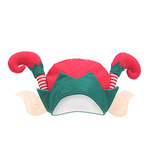 Weihnachten Haarbandhose gestreifte Ohrhut Haarhose Accessoires Baseballmützen Hüte Für Katzen (Red, One Size) von MNRIUOCII