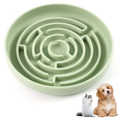 Anti Schling Napf Hund, Antischlingnapf Hunde, Anti Schling Napf Katze, Antischlingnapf Katze, Schlingnapf Hunde, Slow Feeder Hund, Antischlingnapf, Schlingnapf Katze（Matcha Grün） von MOAZIFI