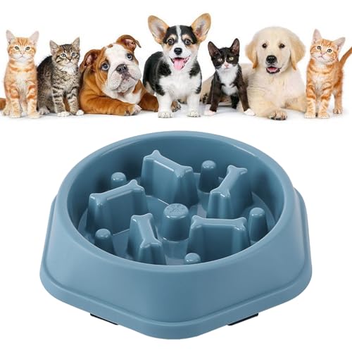 Antischlingnapf Hunde, Anti Schling Napf Hund, Schlingnapf Hunde, Slow Feeder Hund, Anti Schling Napf Katze, Anti Schling Näpfe Für Hunde, Antischlingnapf, Antischlingnapf Katze(Blau) von MOAZIFI