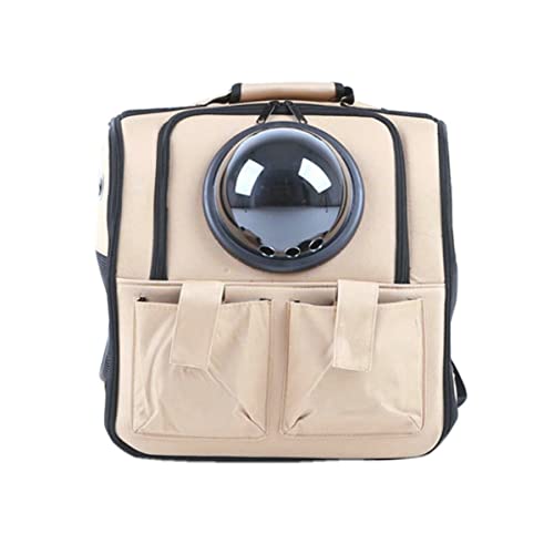 MOBUKJUU The Capsule Bag Carry Pet Cat Breathable Outdoor Portable Packaging Bag Pets Puppy Travel Backpack for Dogs Carrier (Beige) von MOBUKJUU