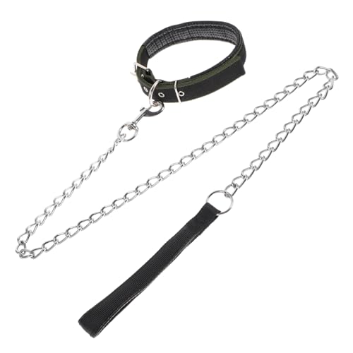 MOBUTOFU 2er Set Hundehalsband Mit Zugkette Aus Für Mittelgroße Bis Große Hunde Größe L Geeignet Für Tiere Von 75 Bis Robuste Haustierbedarf von MOBUTOFU