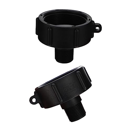 MOBUTOFU 2 Stück IBC Tankadapter Mit Auslass Regelventil Wassertank Anschlussstücke Für IBC Container Ideal Für Wasserhahn Und Tankdeckel Adapter Robust Und Langlebig von MOBUTOFU