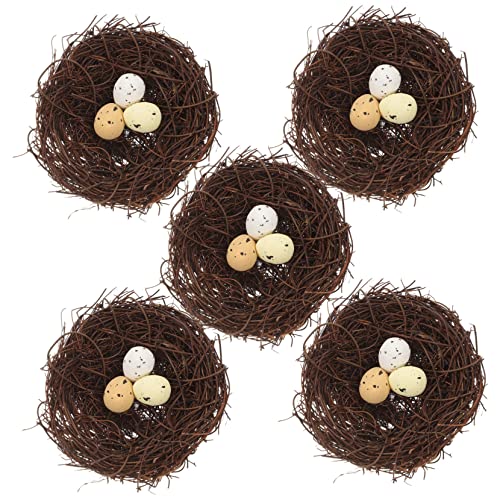 MOBUTOFU 5 stücke Große Gefälschte Vogel Nest Ei Outdoor Decor Künstliche Harz Nest Nest Ei für Garten von MOBUTOFU