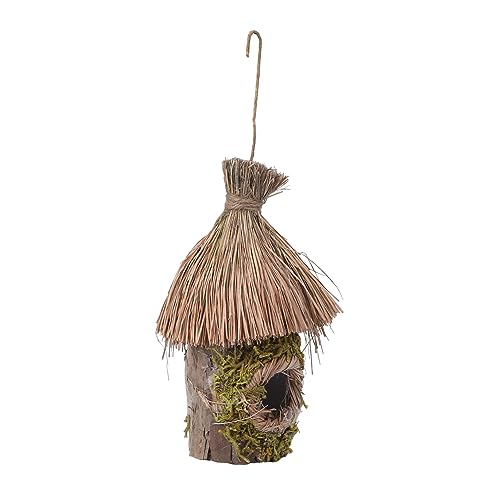 MOBUTOFU Hängendes Vogelnest Aus Stroh Dekoratives Vogelhaus Für Garten Und Terrasse Kreatives Vogelkäfig Accessoire Umweltfreundliches Design Ideal Für Die Vogel Dekoration von MOBUTOFU