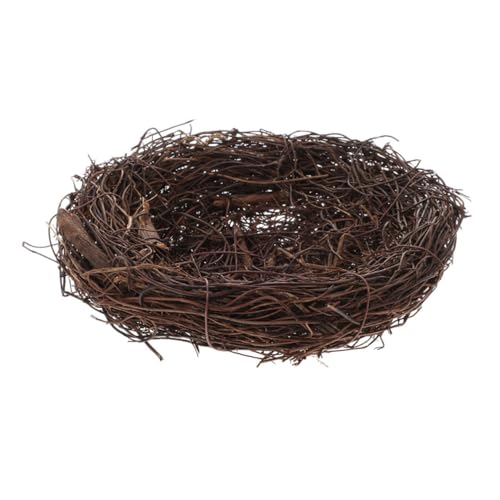 MOBUTOFU Einzigartiges Vogelnest-requisit Aus Rattan Gewebt Dekoratives Nest Landschaftsornament Für Und Garten von MOBUTOFU