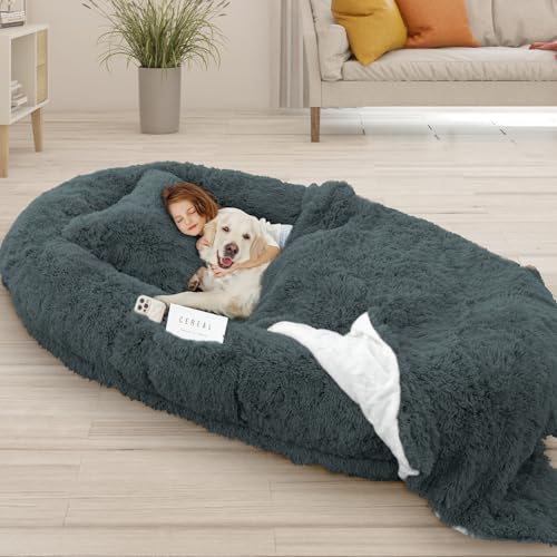 MODCART Hundebett, 180 x 114 x 30 cm, passend für Menschen und Haustiere, 10 cm Dicker Memory-Schaum, waschbar, großes Bett, riesiges, übergroßes großes Bett, großes großes Bett, großes großes großes von MODCART