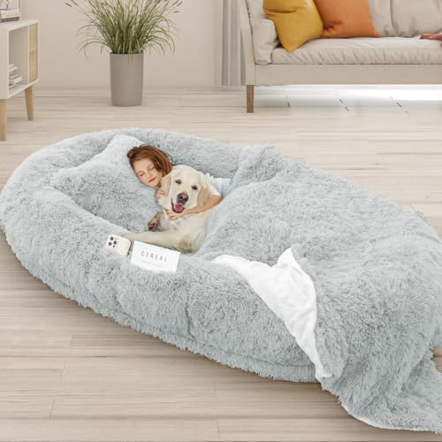 MODCART Hundebett, 180 x 114 x 30 cm, passend für Menschen und Haustiere, 10 cm Dicker Memory-Schaum, waschbar, großes Bett, riesiges, übergroßes großes Bett, großes großes Bett, großes großes Bett, von MODCART