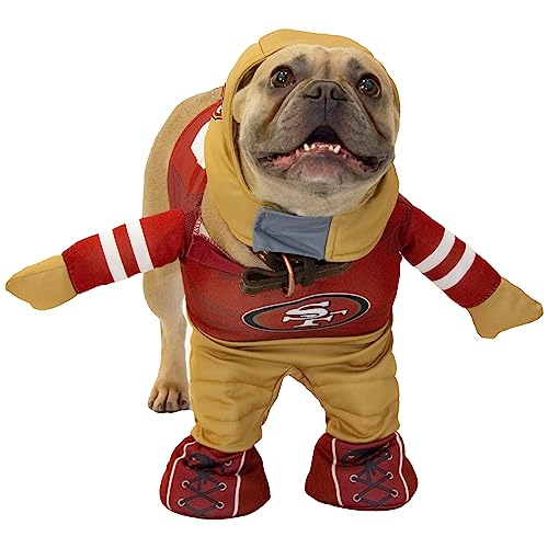 NFL Kansas City Chiefs Hundekostüm, offiziell lizenziert, inkl. 2-teiliges Set – Body und Mütze (rot, groß, Kansas City Chiefs) von MODERN HERO