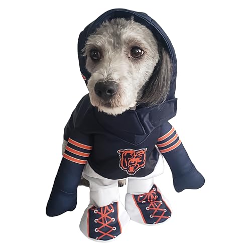 MODERN HERO NFL Chicago-Bären-Kostüm, offiziell lizenziertes Laufhund-Kostüm, bestehend aus 2-teiligem Set, Body und Mütze, Größe L von MODERN HERO