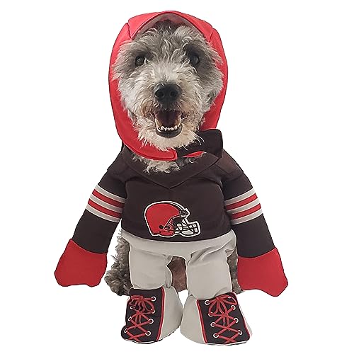 NFL Cleveland Browns offiziell lizenziertes Laufhundekostüm von MODERN HERO inkl. 2-teiliges Set – Body und Mütze, Größe L von MODERN HERO