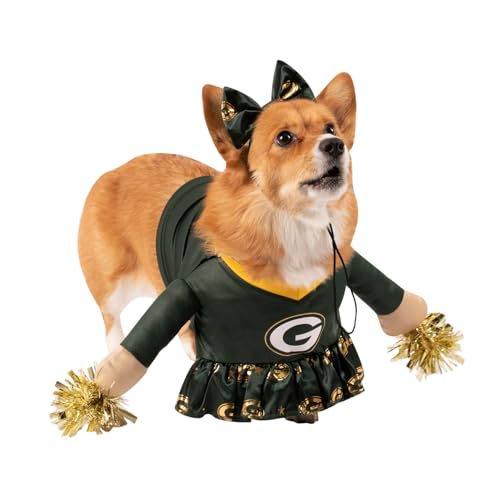 NFL Green Bay Packers Offizielles Lizenzprodukt für Hunde von MODERN HERO inkl. 2-teiliges Set – Body und Mütze, Größe S von MODERN HERO