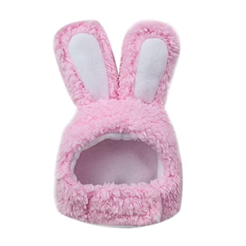 Ostern Niedlich Kostüm Hase Hut mit Ohren für Katzen & Welpen Party Ostern Cosplay Haustier Zubehör Kopfbedeckung (Rosa) von MOFIC