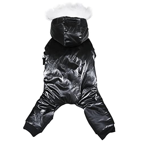 MOGSA Hunde-Winter-Hundekleidung für kleine Hunde, Jacke, dick, warm, für Welpen, Haustiere, Jumpsuit mit Kapuze von MOGSA