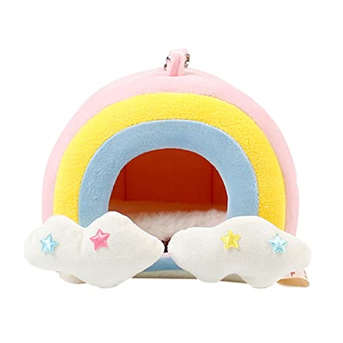 MOIDHSAG Hängematte für Kleintiere, warmes Bett, Winterschaukel, Spielzeug für Hamster, zum Schlafen und Spielen von MOIDHSAG
