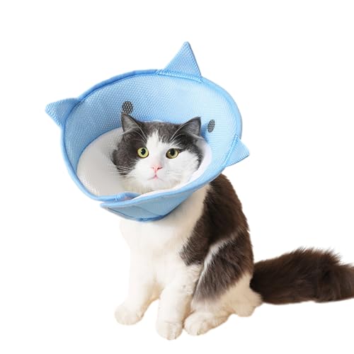 Verstellbares Katzenhalsband für Haustiere, elisabethanisches Halsband, Antibeißen, Erholungszubehör für Hunde und Katzen, weicher Nacken- und Wundschutz von MOIDHSAG